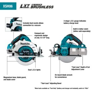 Makita XSH06Z 18V X2 LXT® Lithium-Ion (36V) Brushless Cordless 7-1/4” Circular Saw, Tool Only