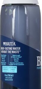 Brita Hard-Sided Plastic Premium Filtering Water Bottle, BPA-Free, Reusable, Replaces 300 Plastic Water Bottles, Filter Lasts 2 Months or 40 Gallons, Includes 1 Filter, Night Sky - 26 oz.