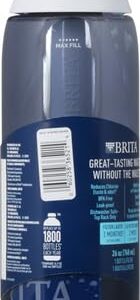 Brita Hard-Sided Plastic Premium Filtering Water Bottle, BPA-Free, Reusable, Replaces 300 Plastic Water Bottles, Filter Lasts 2 Months or 40 Gallons, Includes 1 Filter, Night Sky - 26 oz.