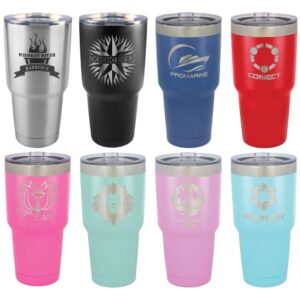 THE BEST IS YET TO COME Engraved Light Blue 30 oz Tumbler With Straw and Slide Top Lid | Stainless Steel Travel Mug | Compare To Yeti Rambler