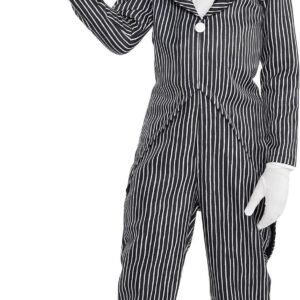 Party City Jack Skellington Costume for Boys - Disney Nightmare Before Christmas Costume Includes Jumpsuit, Bow Tie, & Mask - Costumes for Halloween, Birthday Parties & Themed Events