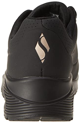 Skechers womens Skecher Street Women's Uno - Stand on Air Sneaker, Black/Black, 9 US