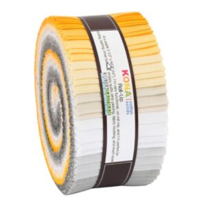 Kona Cotton Sunny Side Up Palette Roll Up 40 2.5-inch Strips Jelly Roll Robert Kaufman