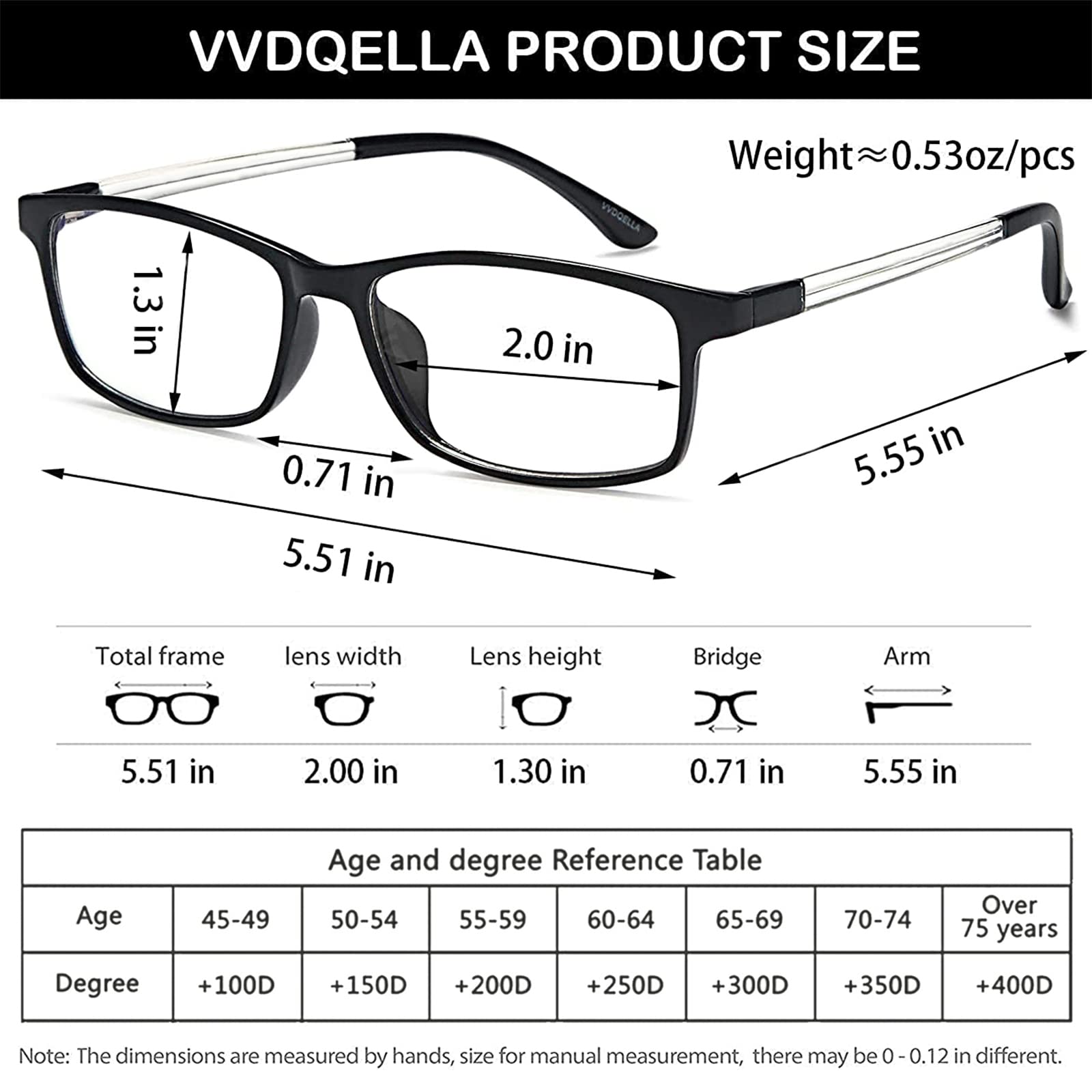 VVDQELLA Blue Light Blocking Reading Glasses Men Anti Glare Scratch Readers Women TR90 Lightweight Frame Computer Glasses (Black 1pc, 1.50)