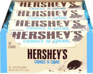 hershey's cookies 'n' cream bars - 36ct