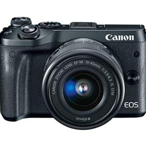 Canon EOS M6 (Black) EF-M 15-45mm f/3.5-6.3 is STM Lens Kit (Renewed)