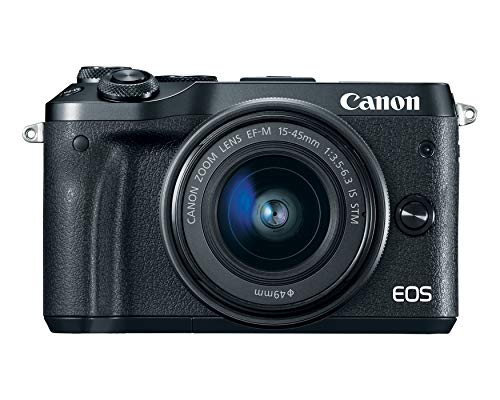 Canon EOS M6 (Black) EF-M 15-45mm f/3.5-6.3 is STM Lens Kit (Renewed)