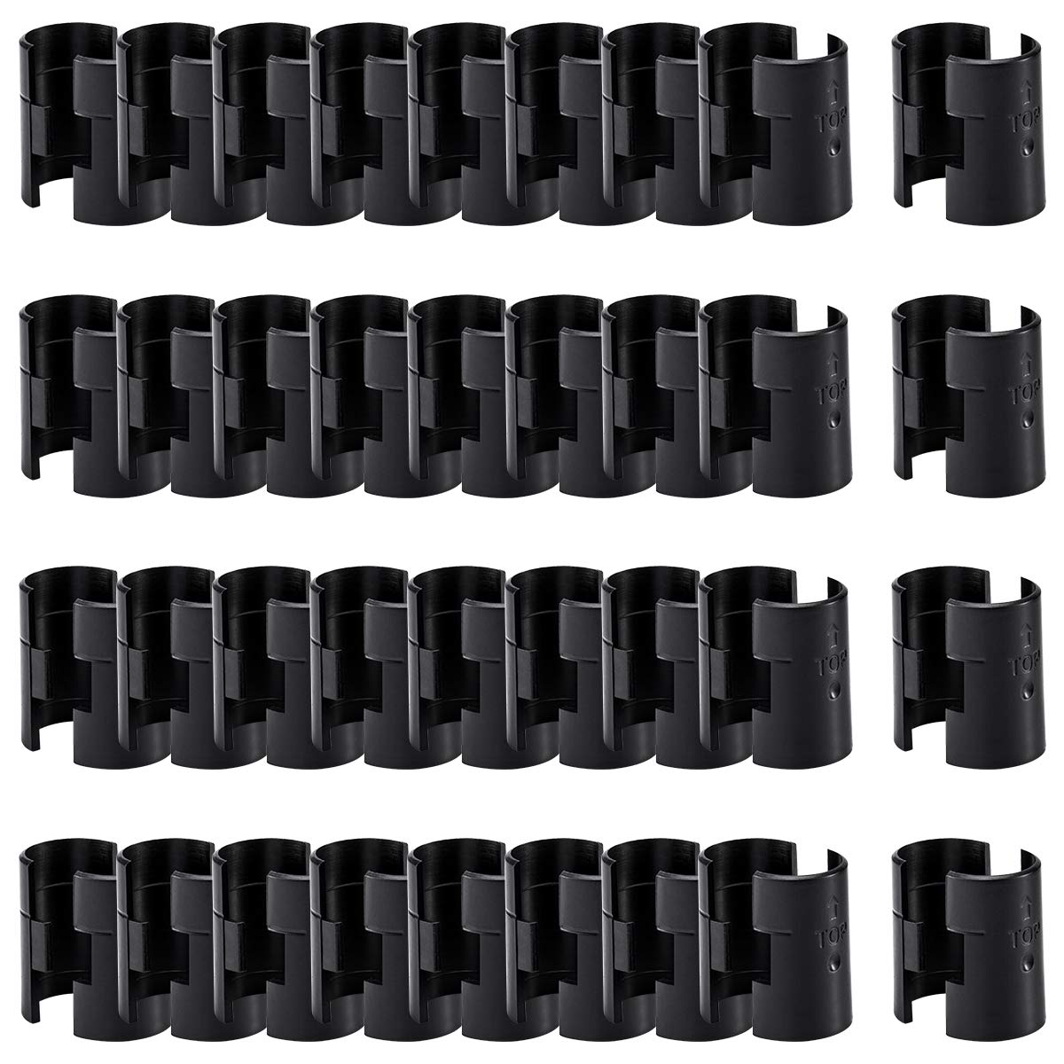 72 Pcs Wire Shelving Shelf Lock Clips for 1" Post - 36 Pairs of Shelving Sleeves Replacements for Wire Shelving System Plastic Accessories Parts