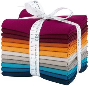 robert kaufman kaufman kona cotton fat quarter bundles 12 pcs , tuscan skies