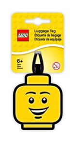lego iconic boy silicone luggage bag tag for travel, gym, school, or backpack