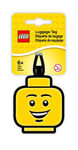 LEGO Iconic Boy Silicone Luggage Bag Tag for Travel, Gym, School, or Backpack