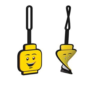 LEGO Iconic Boy Silicone Luggage Bag Tag for Travel, Gym, School, or Backpack