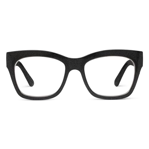 Peepers by PeeperSpecs Oprah's Favorite Women's Shine On Square Blue Light Blocking Reading Glasses - Black +1.50