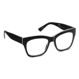 Peepers by PeeperSpecs Oprah's Favorite Women's Shine On Square Blue Light Blocking Reading Glasses - Black +1.50