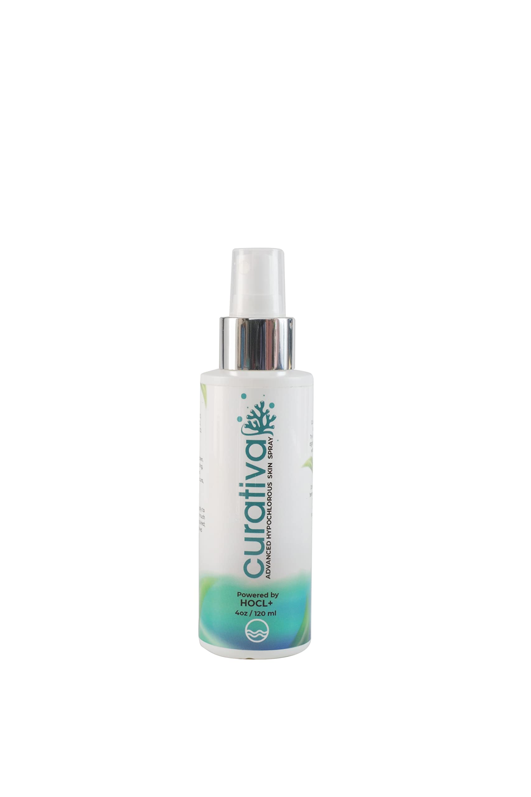 Curativa Bay .02% Hypochlorous Skin Spray Best for Healthy Skin, Blemishes and irritations - Made in USA with 100% Organic Vegan Hypoallergenic Ingredients (4oz Bottle)