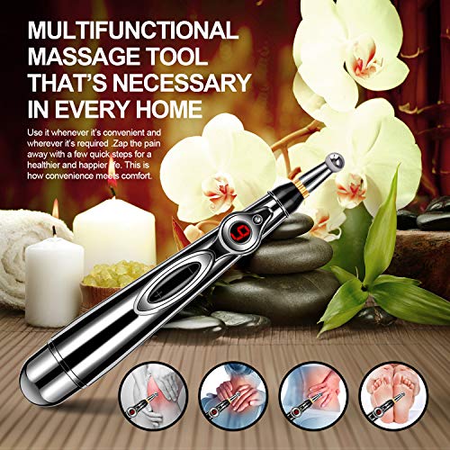 DANGSHAN 3-in-1 Acupuncture Pen, Electronic Acupuncture Pen, Pain Relief Therapy, Meridian Energy Pulse Massage Pen, Powerful Meridian Energy Pen Relief Pain Tools