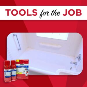 Magic Tub and Tile Refinishing Kit - Spray on Aerosol - Refinish Sinks Tile Porcelain Acrylic Fiberglass and Ceramic Surfaces, Bright White, 12 Ounce (Pack of 2)