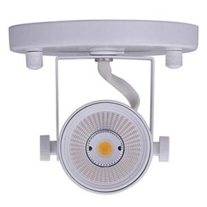 CLOUDY BAY LED Flush Mount Ceiling Spot Light,CRI90+ 8W 600lm 3000K Warm White Dimmable,Adjustable Tilt Angle Ceiling Light Fixture,White Finish