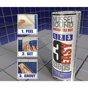 MusselBound 15-sq ft White Plastic Tile Membrane Peel-Set-Grout No Mortar.