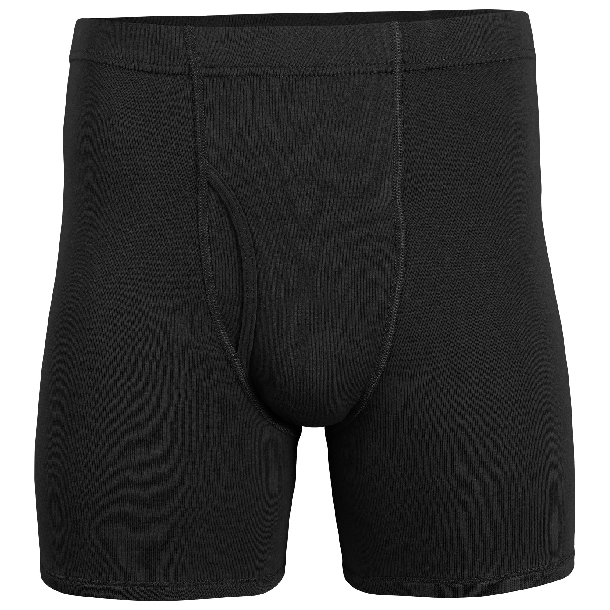 Gildan Men's Underwear Covered Waistband Boxer Briefs, Multipack, Black (5-Pack), X-Large