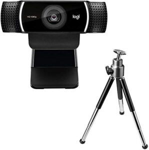 logitech hd c922 pro webcam, 1080p camera for streaming gaming sessions, background replacement, tripod included