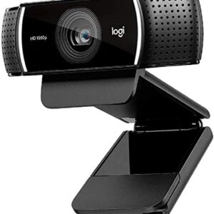 Logitech HD C922 Pro Webcam, 1080p Camera for Streaming Gaming Sessions, Background Replacement, Tripod Included