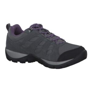 Columbia womens Redmond V2 Waterproof Hiking Shoe, Ti Grey Steel/Plum Purple, 8.5 US