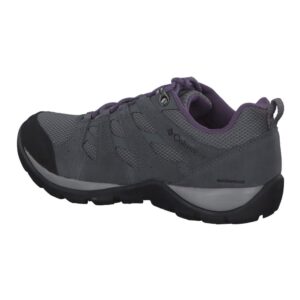 Columbia womens Redmond V2 Waterproof Hiking Shoe, Ti Grey Steel/Plum Purple, 8.5 US