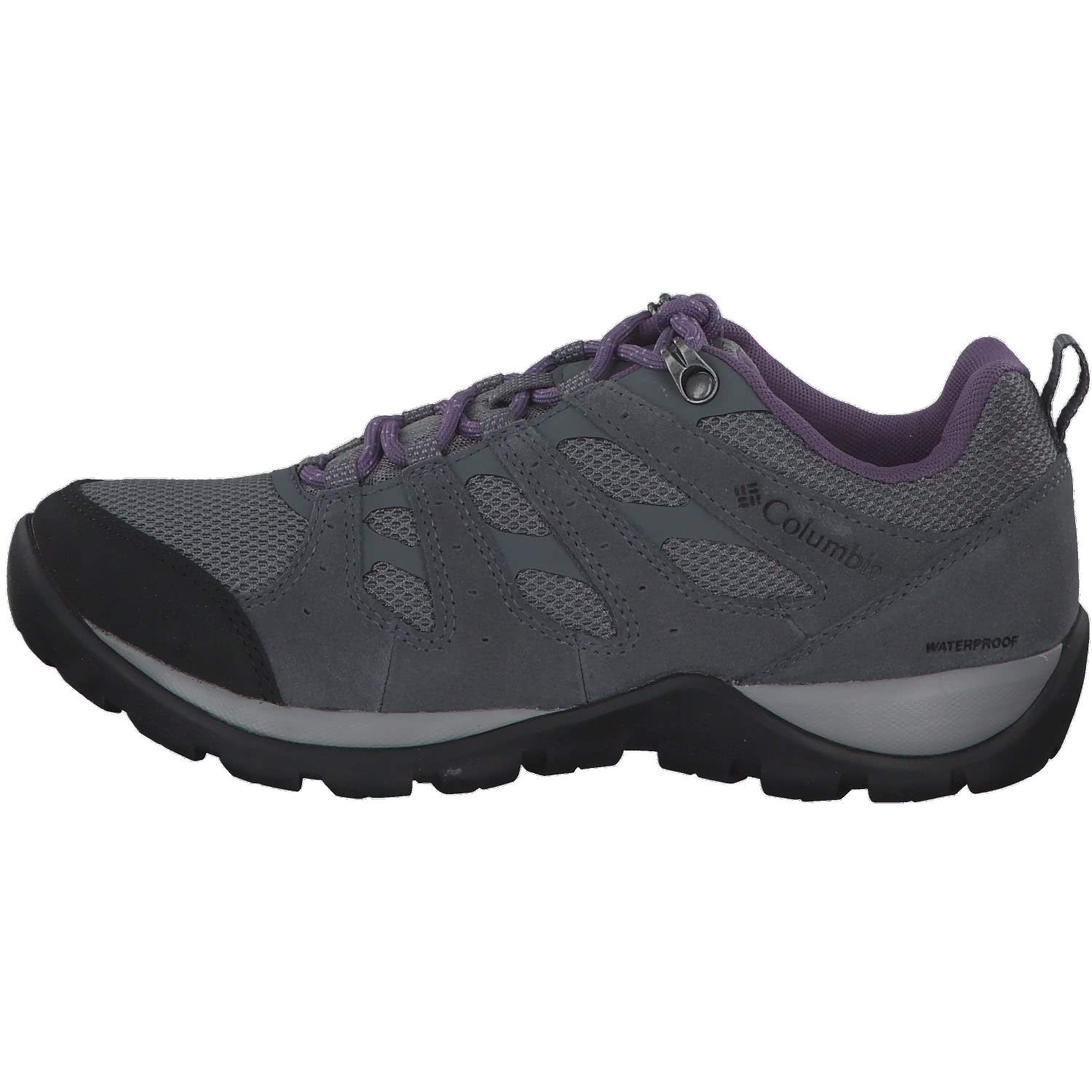 Columbia womens Redmond V2 Waterproof Hiking Shoe, Ti Grey Steel/Plum Purple, 8.5 US