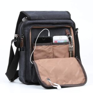 XINCADA Mens Bag Messenger Bag Canvas Shoulder Bags Travel Bag Man Purse Crossbody Bags for Work Business