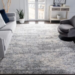 safavieh berber shag collection area rug - 8' x 10', grey blue & cream, modern abstract design, non-shedding & easy care, 1.2-inch thick ideal for high traffic areas in living room, bedroom (ber219g)