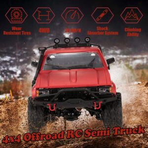 The perseids RC Crawler Offroad RC Truck WPL C14 RC Rock Crawler 4x4 1/16 Scale Remote Control Trucks, 2.4G Semi Trucks All Terrain Car RTR Hobby RC Gift for Kids and Adults