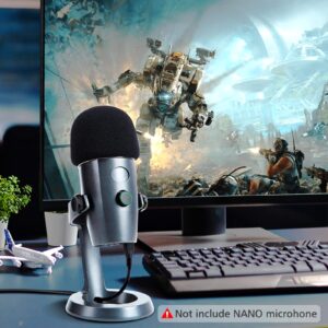 YOUSHARES Yeti Nano Microphone Foam Windscreen - Mic Wind Cover Pop Filter Foam Cover, Professional Customized for Blue Yeti Nano, The Thicker Blue Yeti Nano Pop Filter is a Good option.