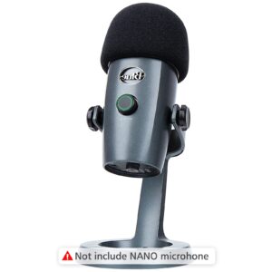 YOUSHARES Yeti Nano Microphone Foam Windscreen - Mic Wind Cover Pop Filter Foam Cover, Professional Customized for Blue Yeti Nano, The Thicker Blue Yeti Nano Pop Filter is a Good option.