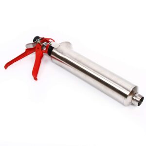 Stainless Steel Hand Caulking Gun Mortar Applicator Sprayer Grout 2 Nozzles (Grouting Gun)