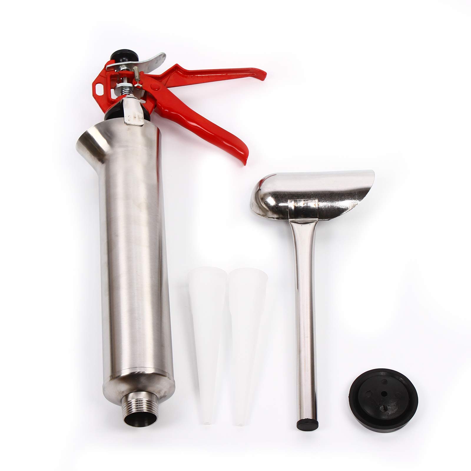 Stainless Steel Hand Caulking Gun Mortar Applicator Sprayer Grout 2 Nozzles (Grouting Gun)