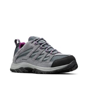 Columbia Women's Crestwood Waterproof, Graphite/Wild Iris, 9