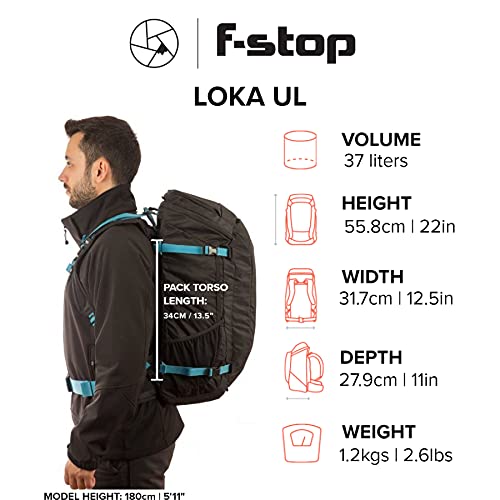 f-stop – Loka UL 37L Bundle – Ultralight Adventure Camera Backpack with Removable Insert for DSLR, Outdoor, Travel, Photo Gear