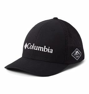 columbia men's mesh ballcap, black/white, small/medium