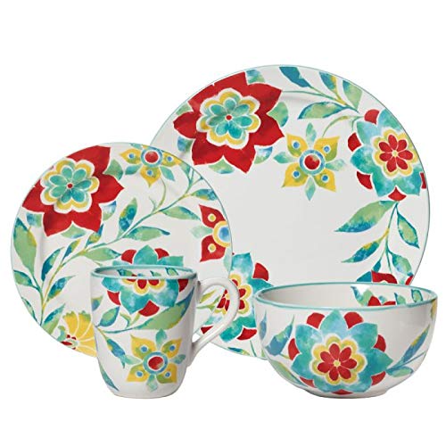 Pfaltzgraff Floral Medallion 4 Piece Place Setting