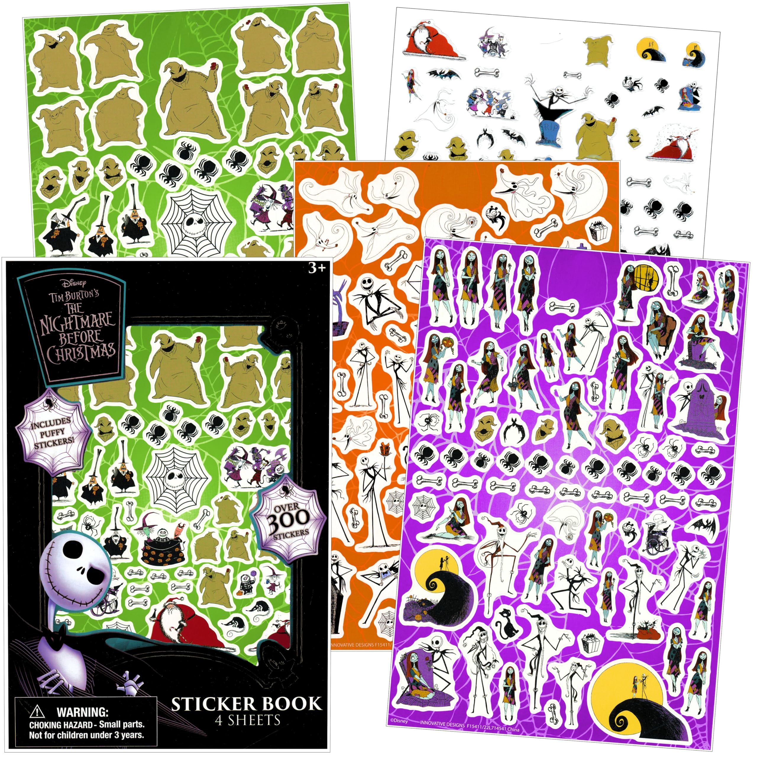 Disney Studios Nightmare Before Christmas Stickers & Door Hanger Craft Bundle - Halloween Themed