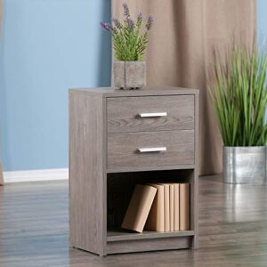 Winsome Wood Molina Accent Table, Ash Gray 15.75 in x 11.75 in x 23.62 in