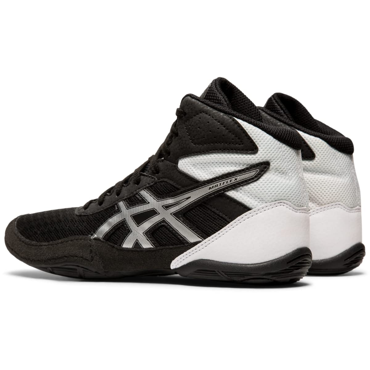 ASICS Kid's Matflex 6 Grade School Wrestling Shoes, 2.5, Black/Silver