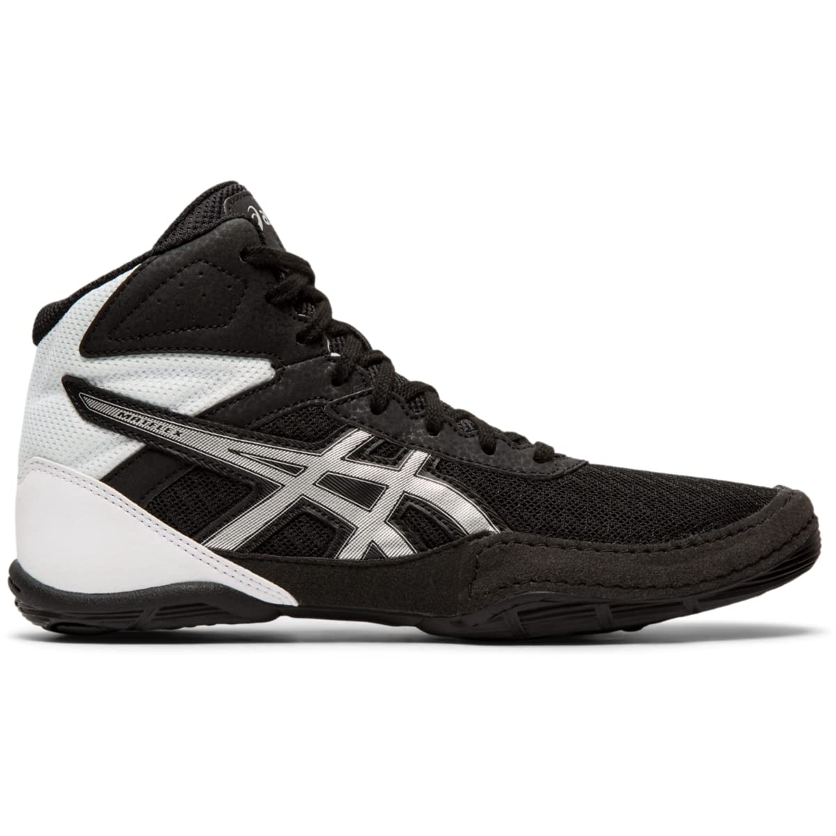 ASICS Kid's Matflex 6 Grade School Wrestling Shoes, 2.5, Black/Silver