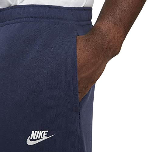 Nike Men's NSW Club Pant Open Hem, Midnight Navy/Midnight Navy/White, X-Large