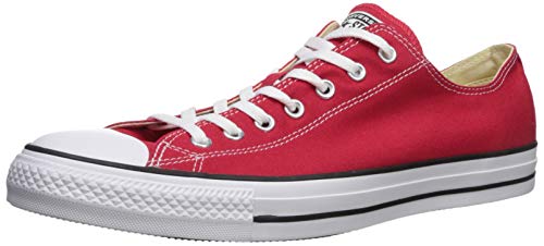 Converse Low TOP RED Chuck Taylor Sneakers, Red, 11 Women/9 Men