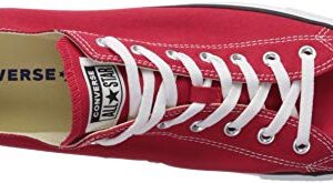 Converse Low TOP RED Chuck Taylor Sneakers, Red, 11 Women/9 Men