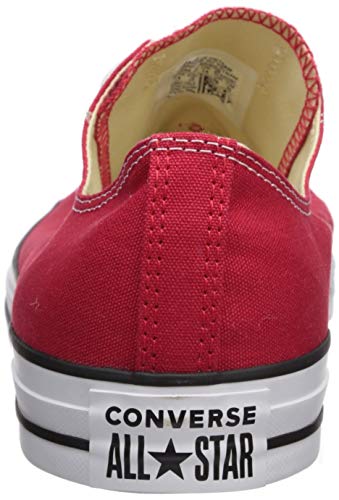 Converse Low TOP RED Chuck Taylor Sneakers, Red, 11 Women/9 Men