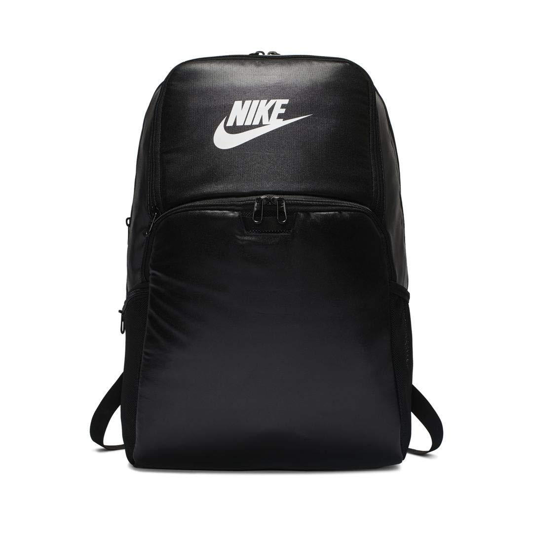 Nike Unisex_Adult Nk Brsla Xl Bkpk-9.0 Mtrl(30l) Daypack, Black, Black, White, standard size