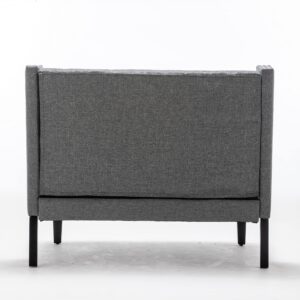 Andeworld Modern Loveseat Settee Bench Sofa Couch, Upholstered Banquette Dining Bench with Back for Dining Living Room Hallway or Entryway Seating,Slate